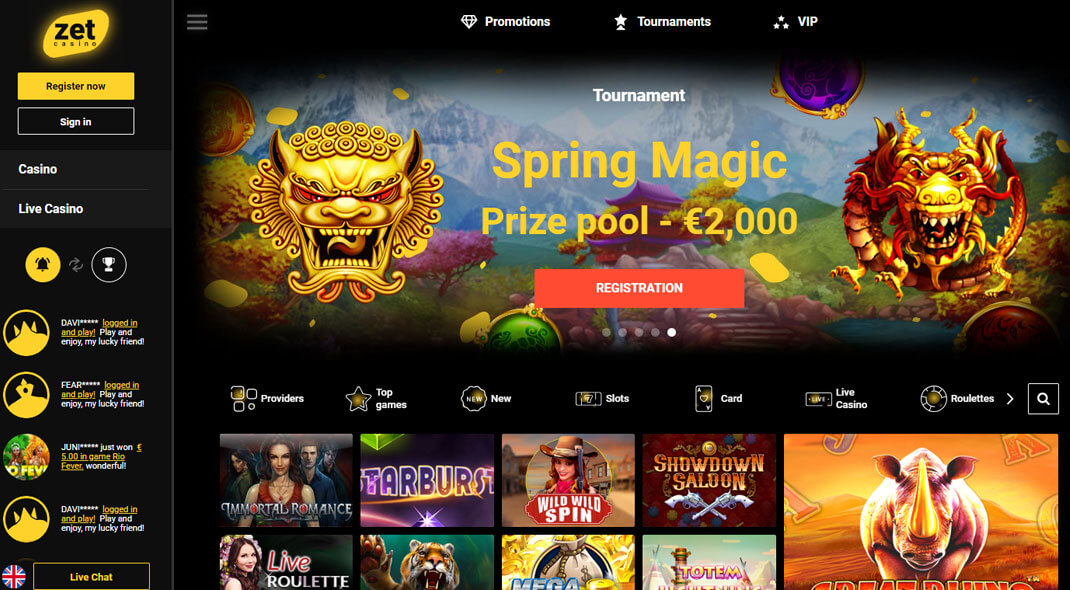 Zet Online Casino review