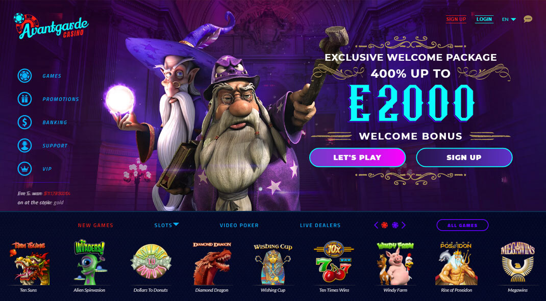 Avantgarde USA Casino Review – 400% Welcome Offer of Up to $2,000!
